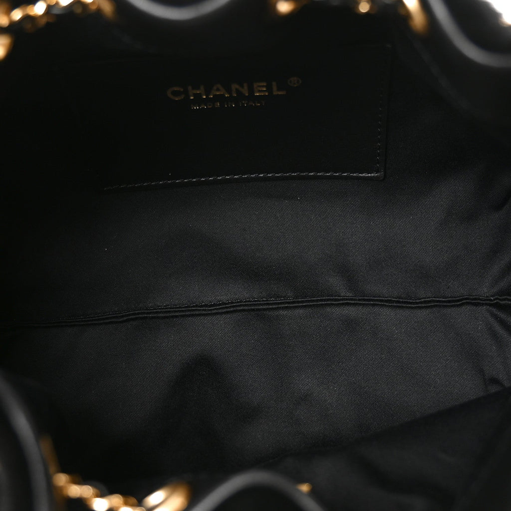 Pony Hair Mini Chanel 25 Handbag Black