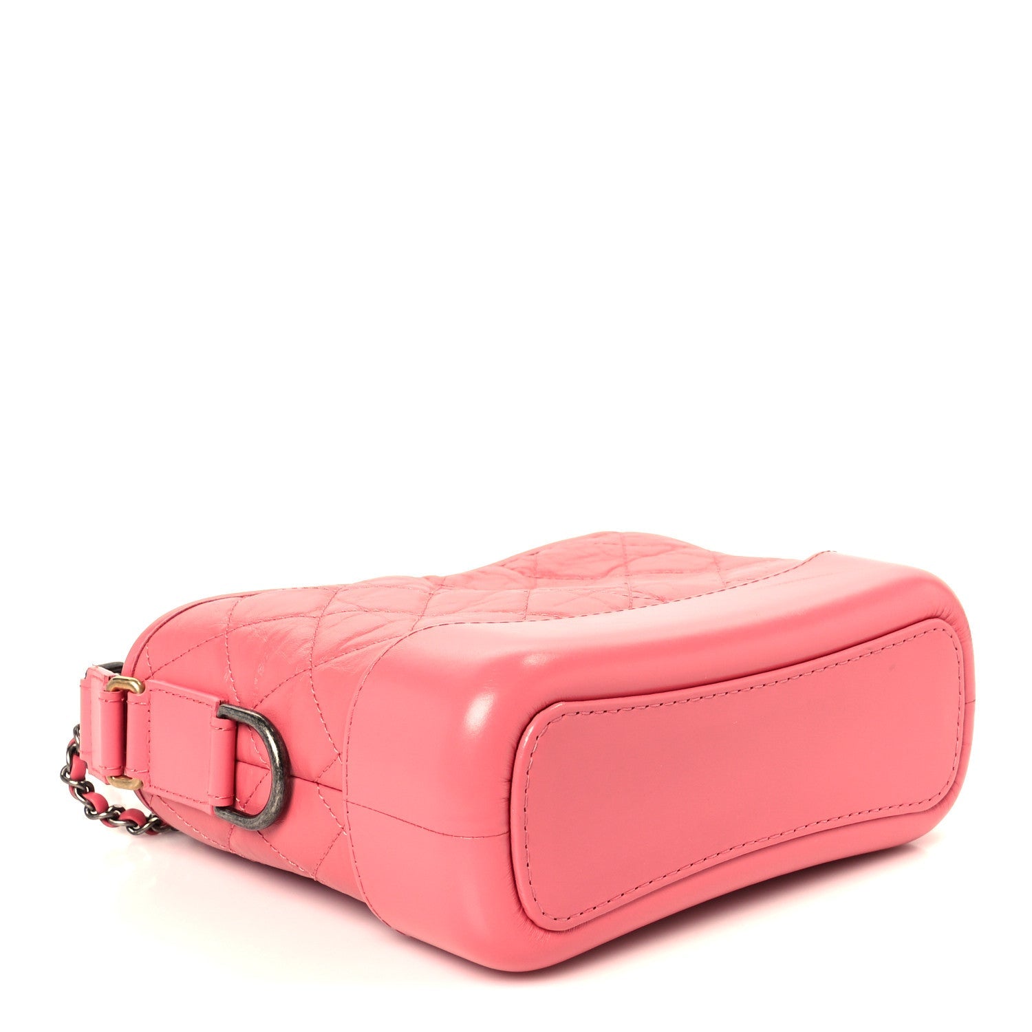 Aged Calfskin Quilted Small Gabrielle Hobo Pink