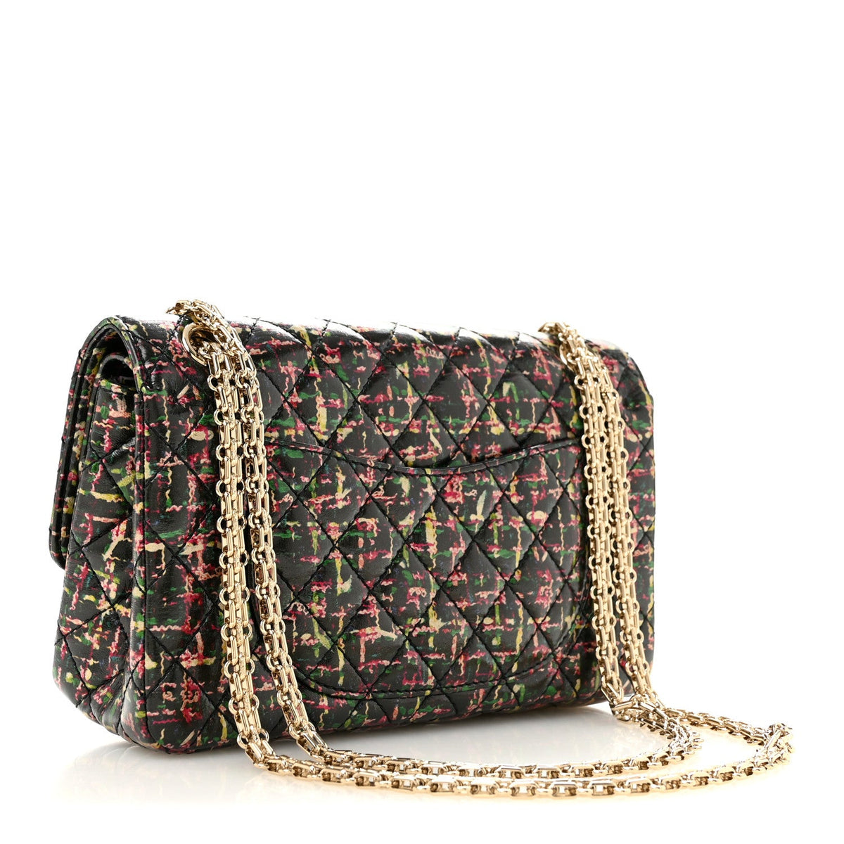 Tweed Printed Lambskin Quilted 2.55 Reissue 225 Flap Multicolor