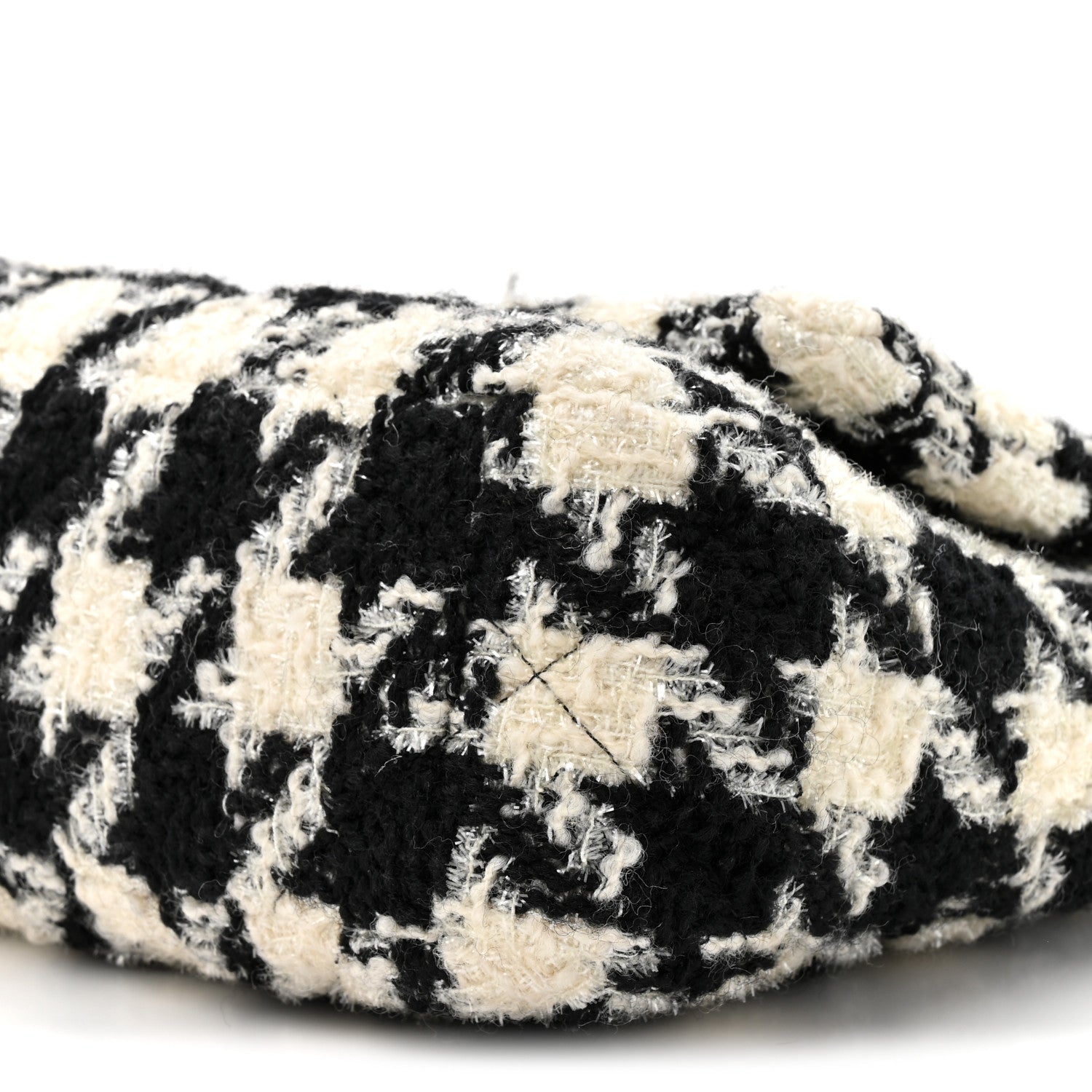 Tweed Quilted Medium Chanel 19 Flap Black Ecru White