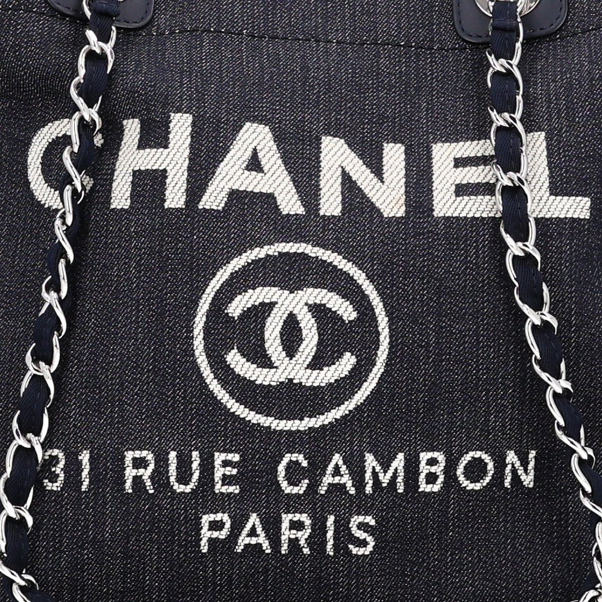 Denim Large Deauville Tote Dark Blue