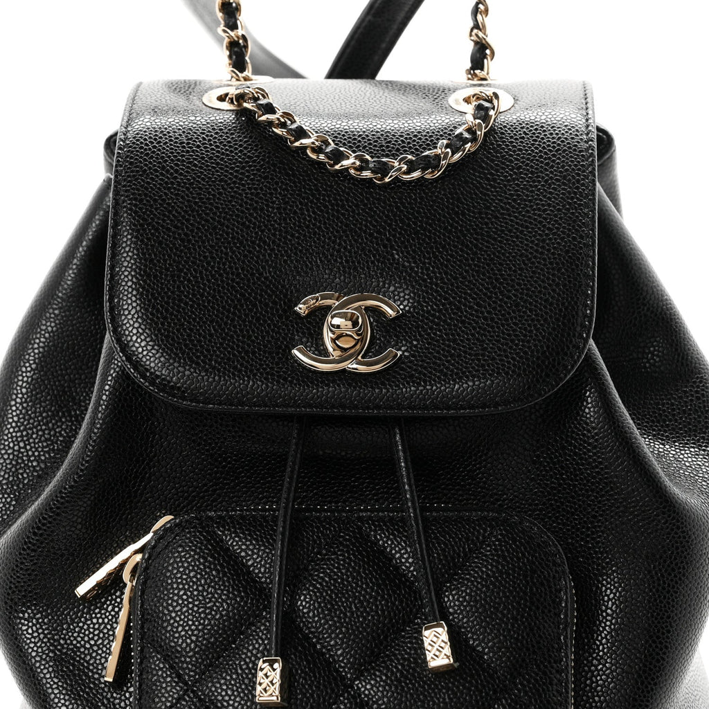 Caviar Quilted Mini Business Affinity Backpack Black
