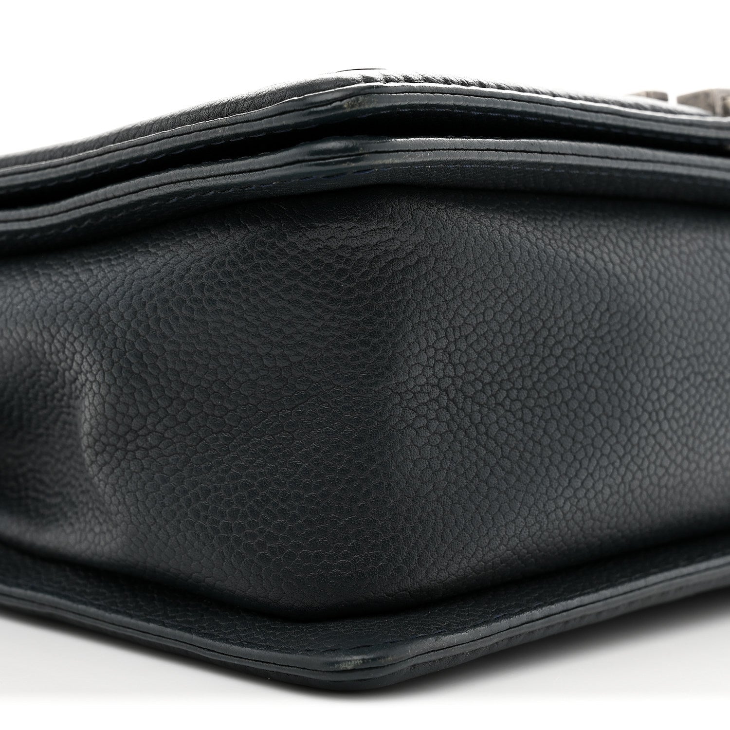 Caviar Stitched Medium Boy Flap Blue
