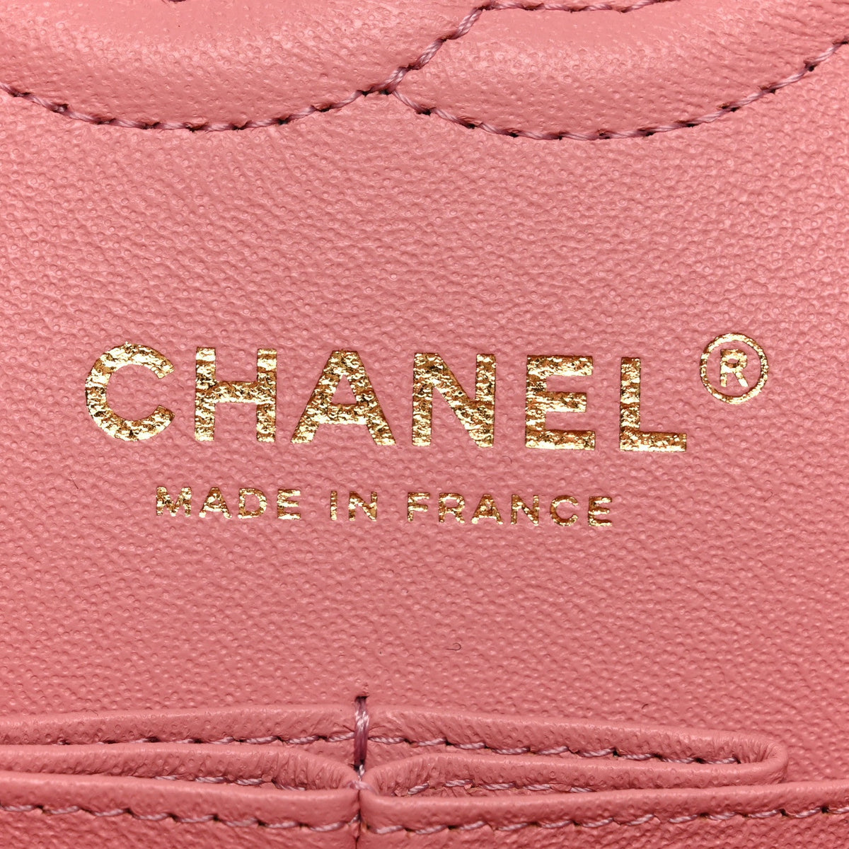 Caviar Chevron Quilted Small Double Flap Pink