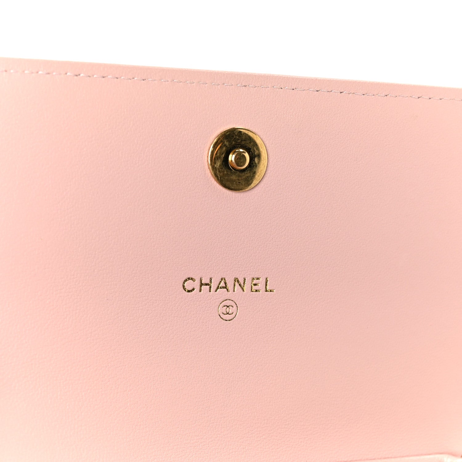 Lambskin Quilted CC Pearl Enamel Clutch on Chain WOC Light Pink