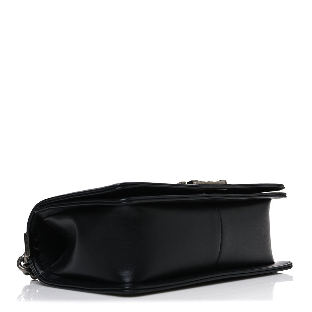 Lambskin Quilted New Medium Boy Flap Black