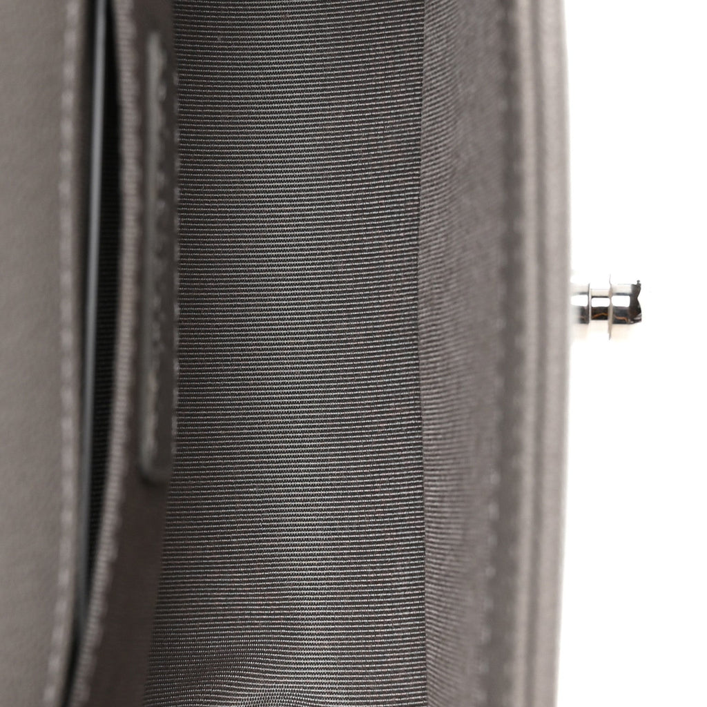 Caviar Quilted Small Boy Flap Grey