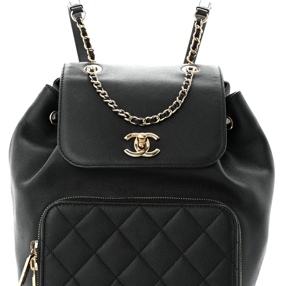 Caviar Quilted Business Affinity Backpack Black