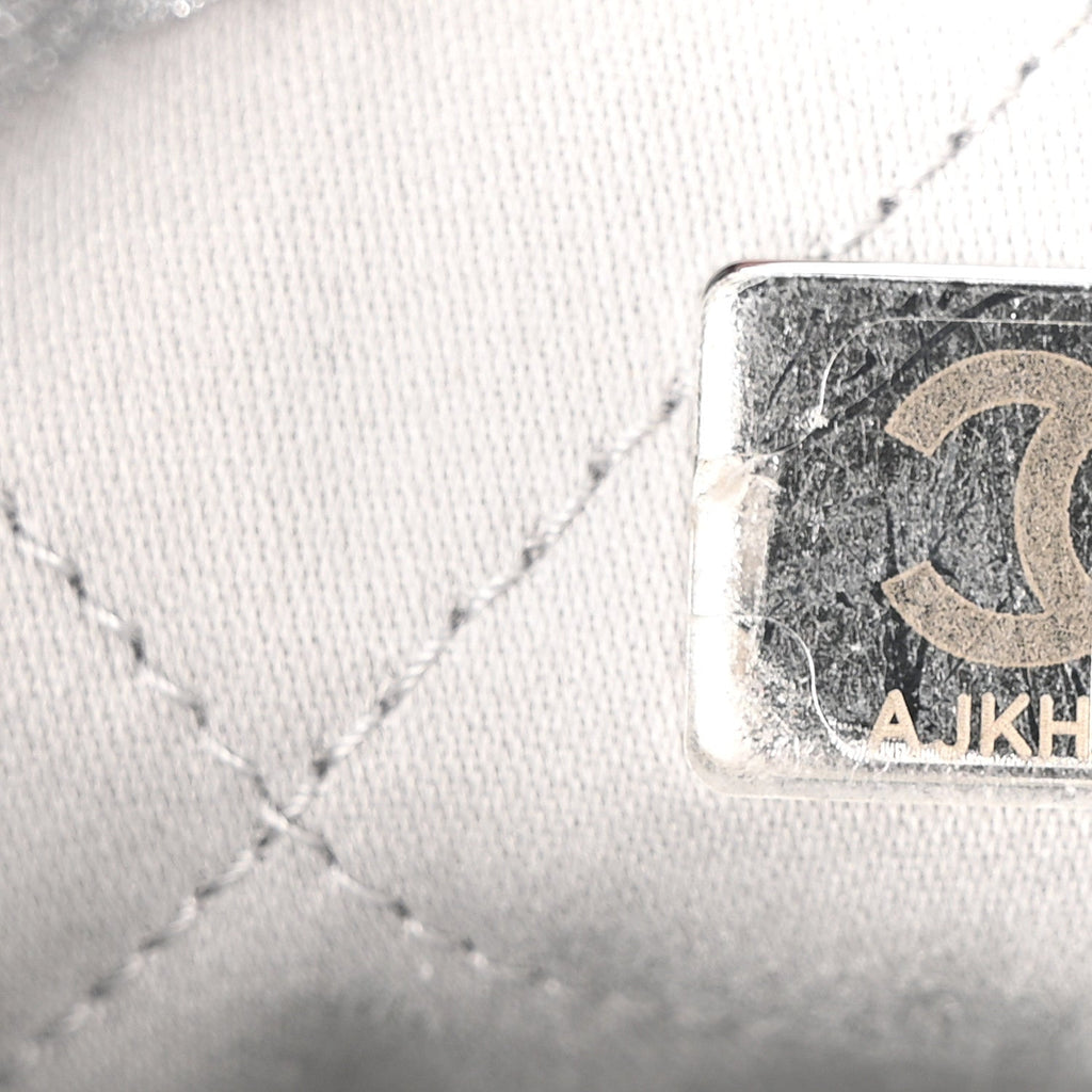 Metallic Lambskin Quilted Mini Chanel 22 Silvery