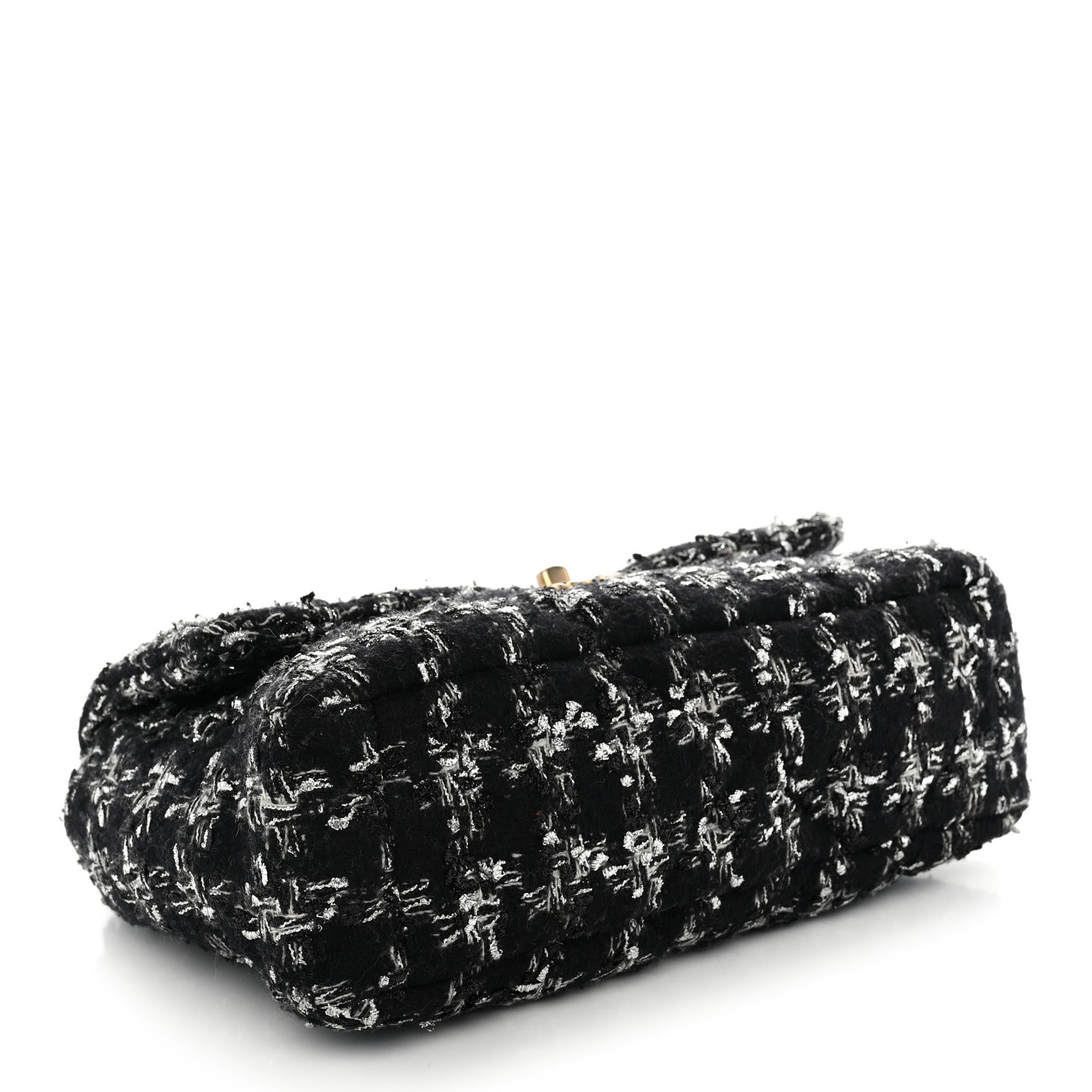 Tweed Quilted Large Chanel 19 Flap Black Silver Ecru