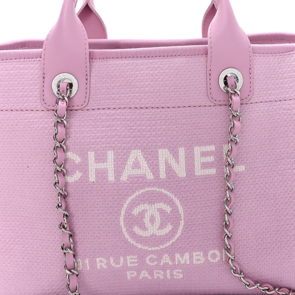 Mixed Fibers Small Deauville Tote Dark Pink