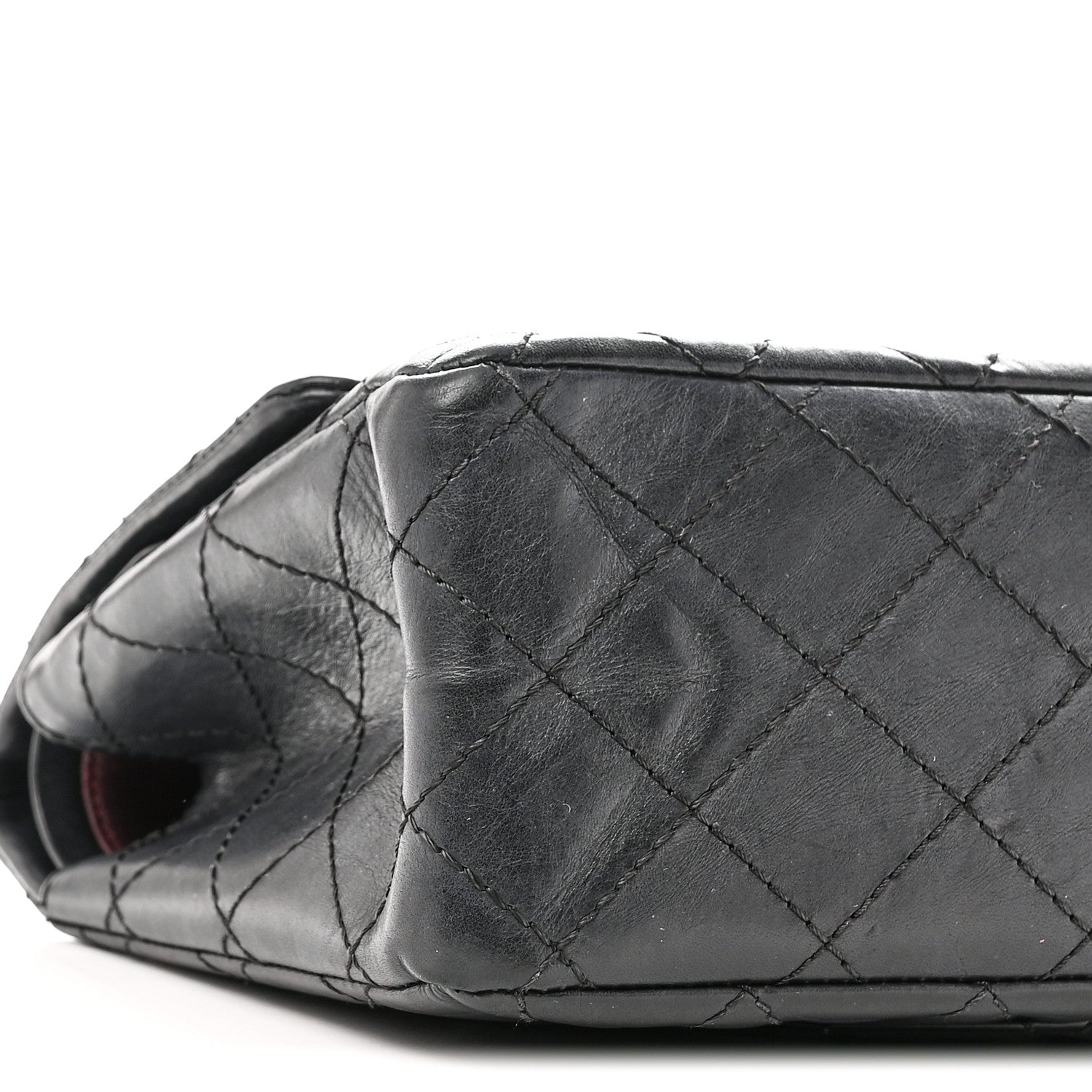 Aged Calfskin Quilted 2.55 Reissue 226 Flap Black
