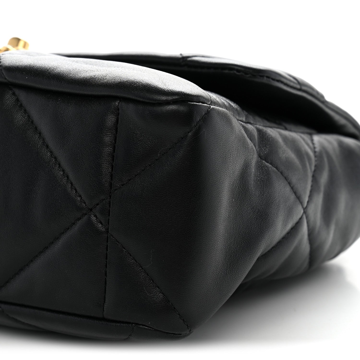 Lambskin Quilted Large Chanel 19 Flap Black