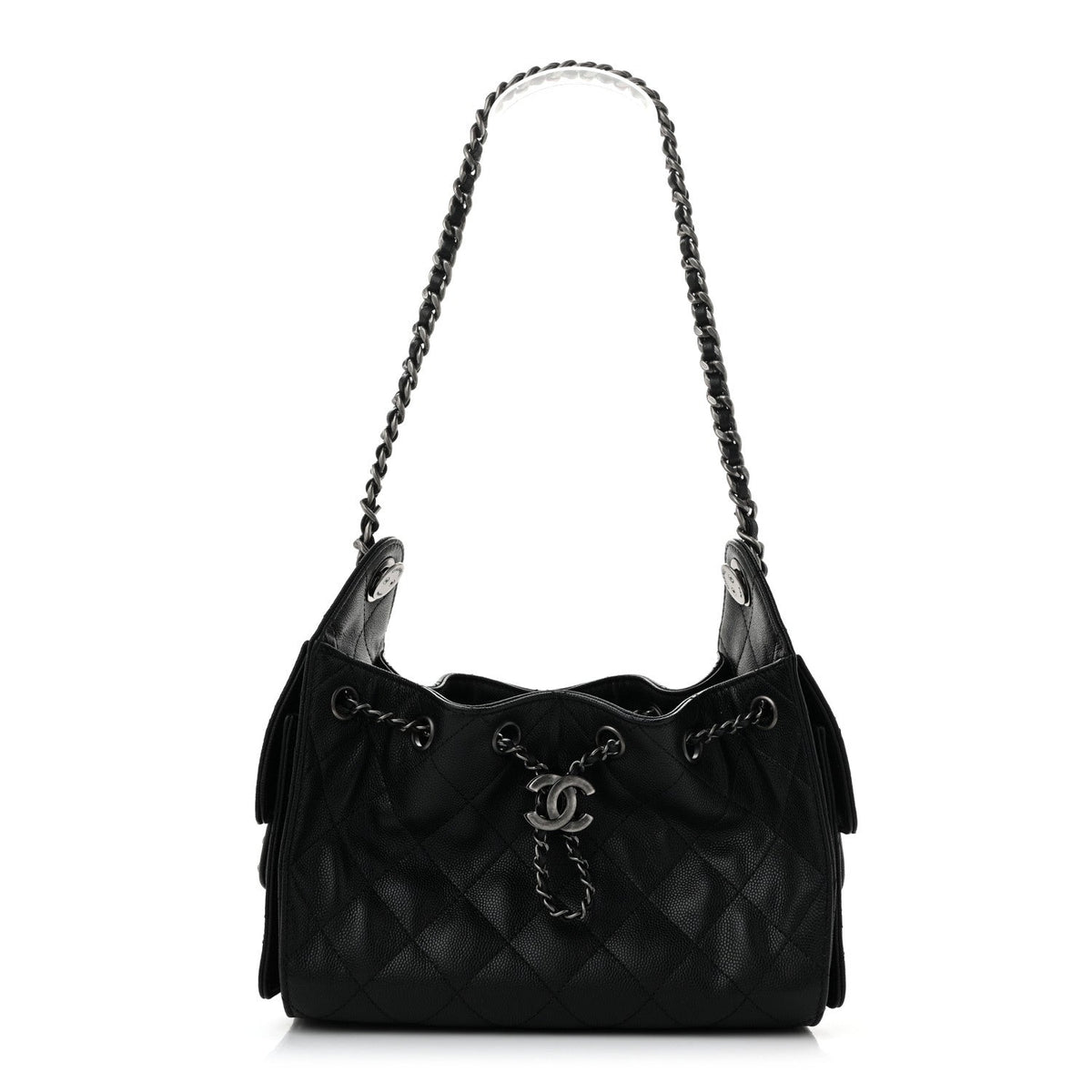 Caviar Quilted Mini Chanel 25 Handbag Black
