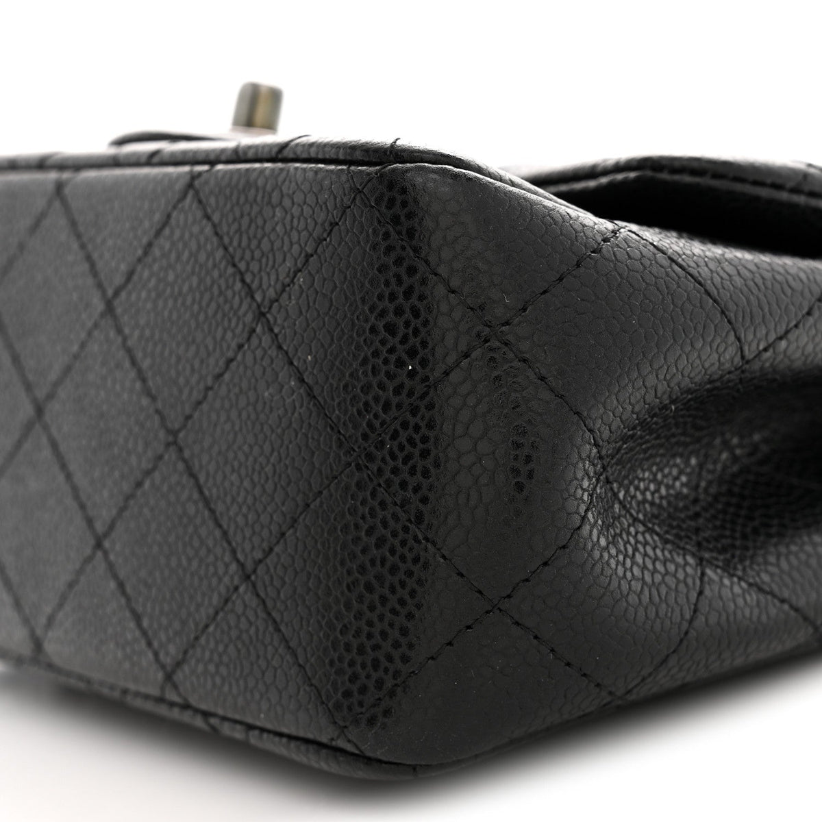 Caviar Quilted Mini Square Flap Black