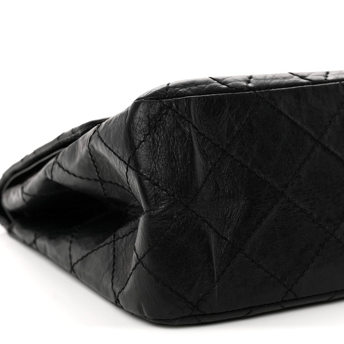 Aged Calfskin Quilted 2.55 Reissue 227 Flap Black