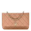 Caviar Quilted Multi Chain Wallet On Chain WOC Beige