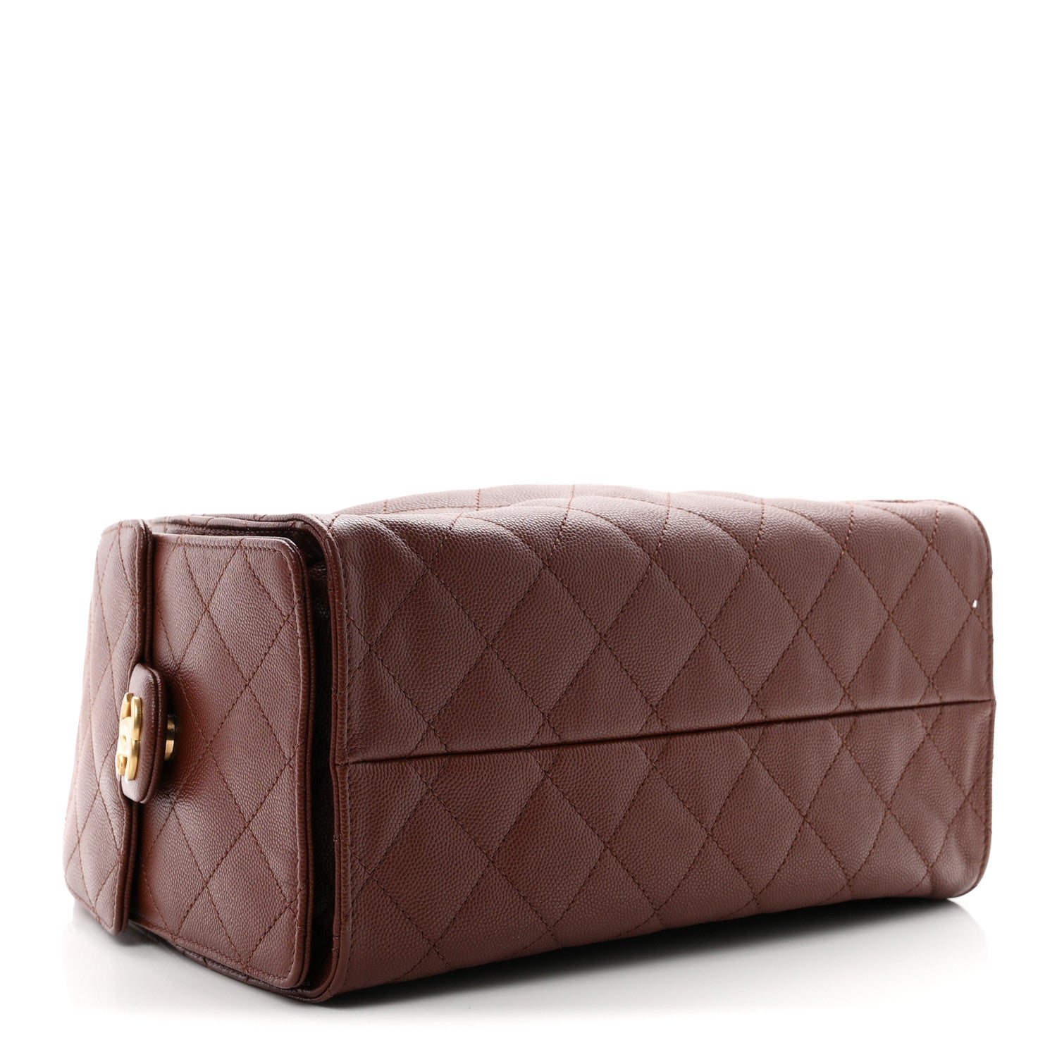 Caviar Quilted Small Chanel 25 Handbag Brown