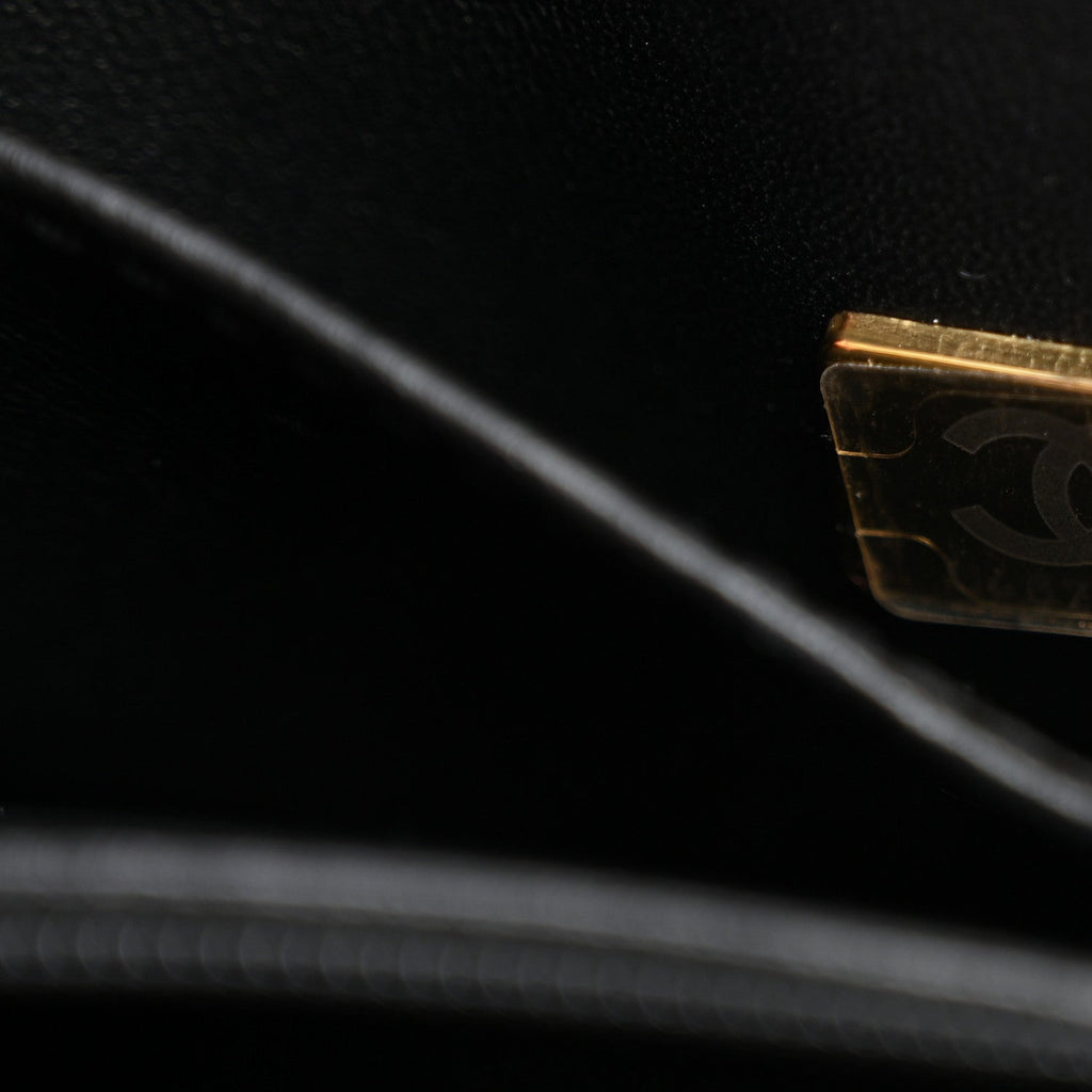 Lambskin Quilted New Medium Boy Flap Black