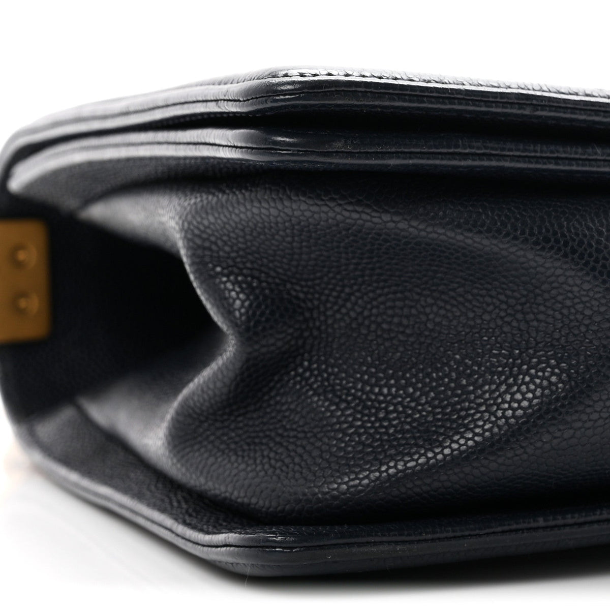 Caviar Quilted Medium Boy Flap Navy