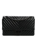 Aged Calfskin Chevron Quilted 2.55 Reissue 226 So Black