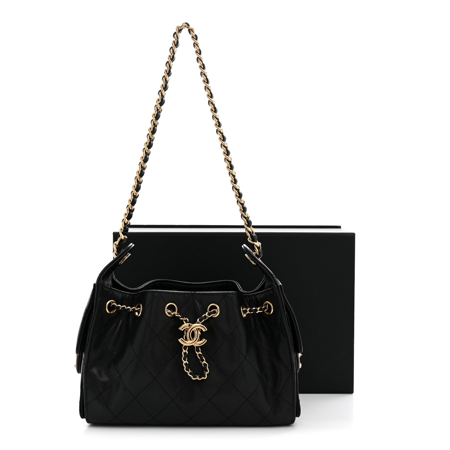 Caviar Quilted Mini Chanel 25 Handbag Black