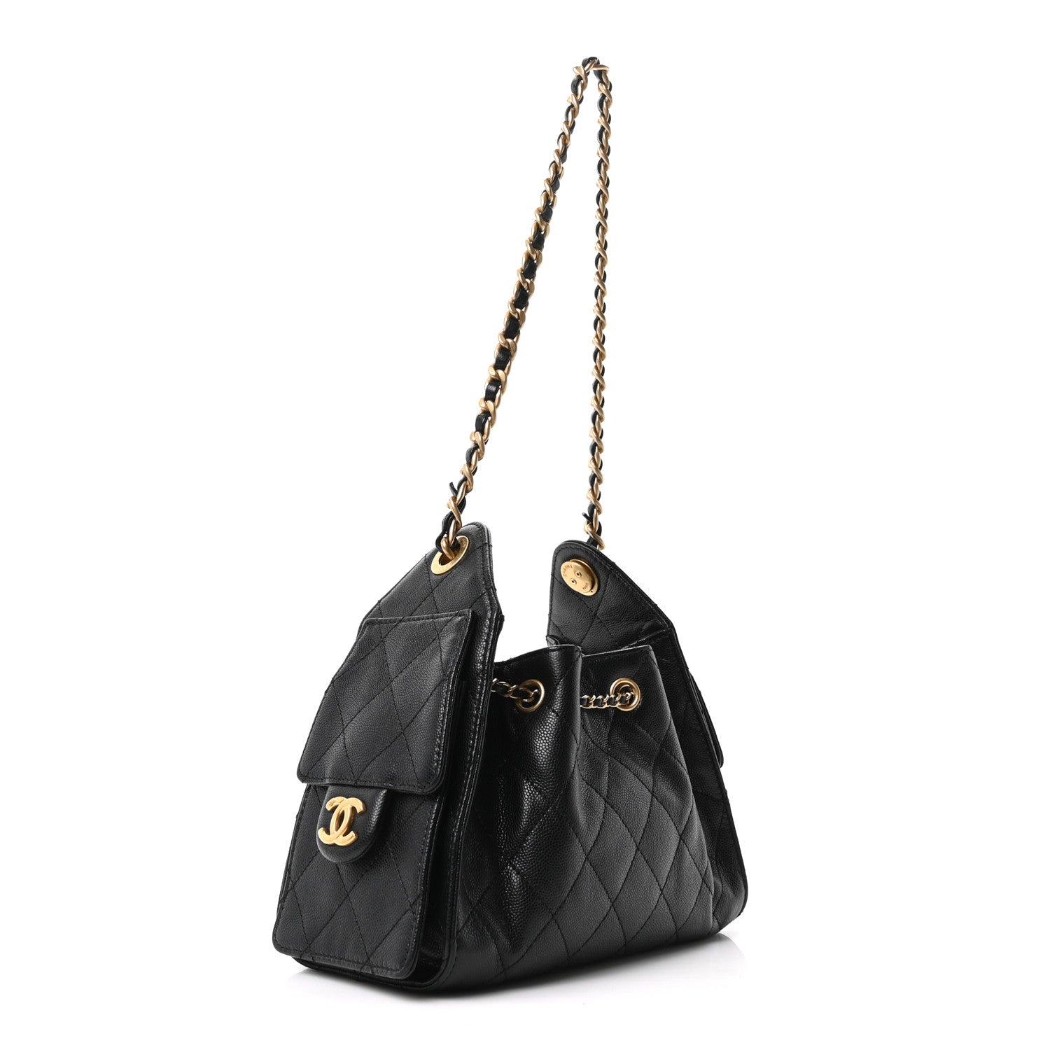 Caviar Quilted Mini Chanel 25 Handbag Black