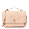 Caviar Quilted Medium Business Affinity Flap Beige