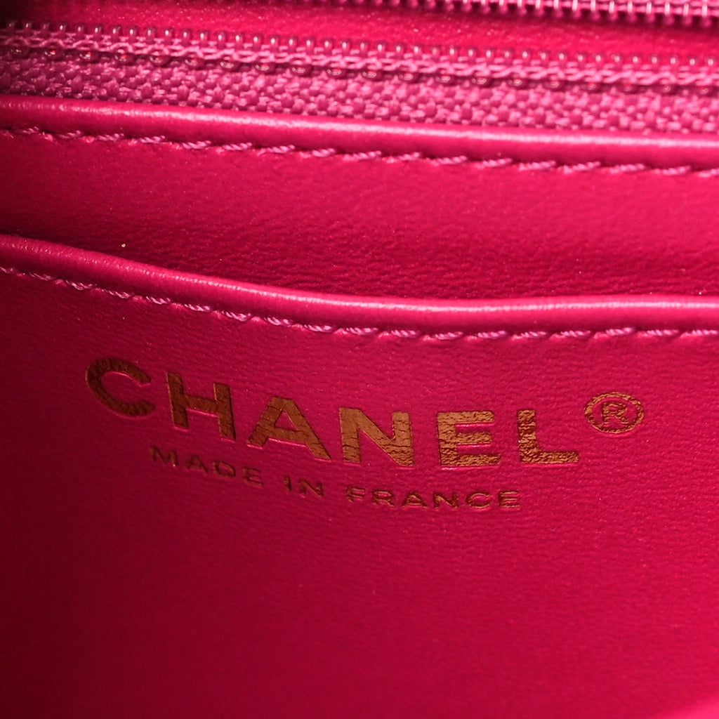 Aged Calfskin Quilted 2.55 Reissue Mini Flap Fuchsia