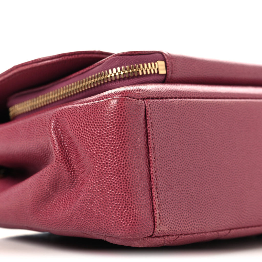Caviar Quilted Medium Business Affinity Flap Pink