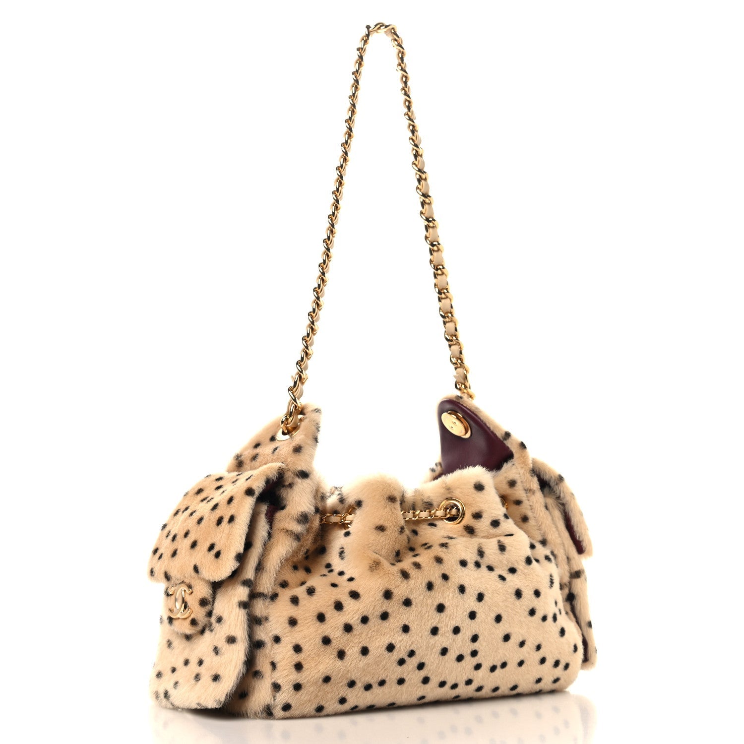 Pony Hair Mini Chanel 25 Handbag Beige Black