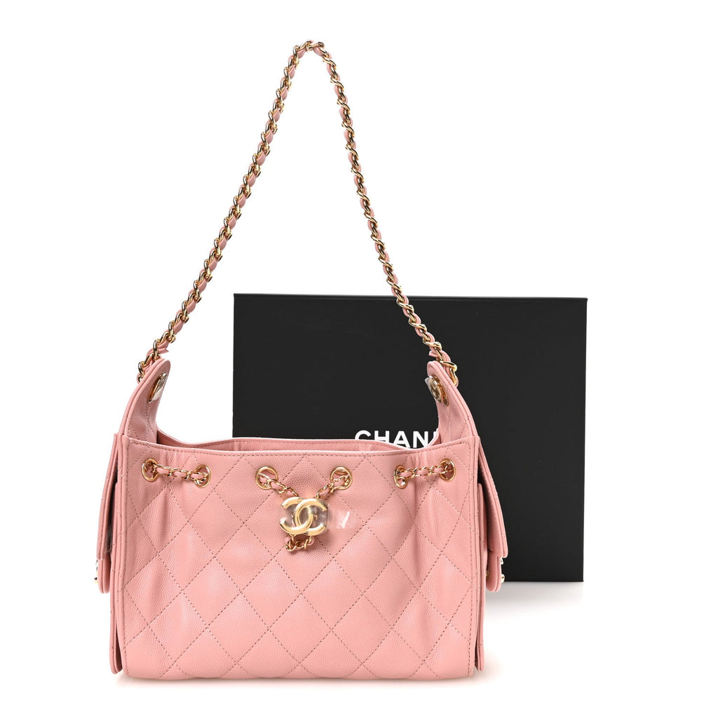Caviar Quilted Mini Chanel 25 Handbag Pink