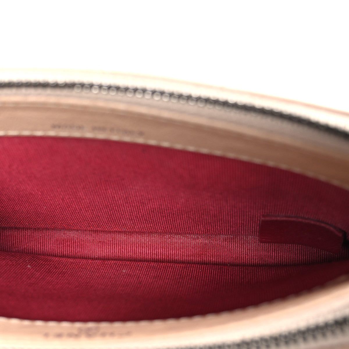 Aged Calfskin Quilted Small Gabrielle Clutch With Chain Beige Black