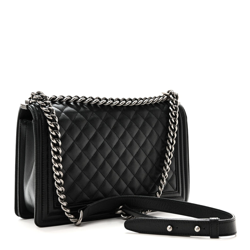 Caviar Quilted New Medium Boy Flap Black