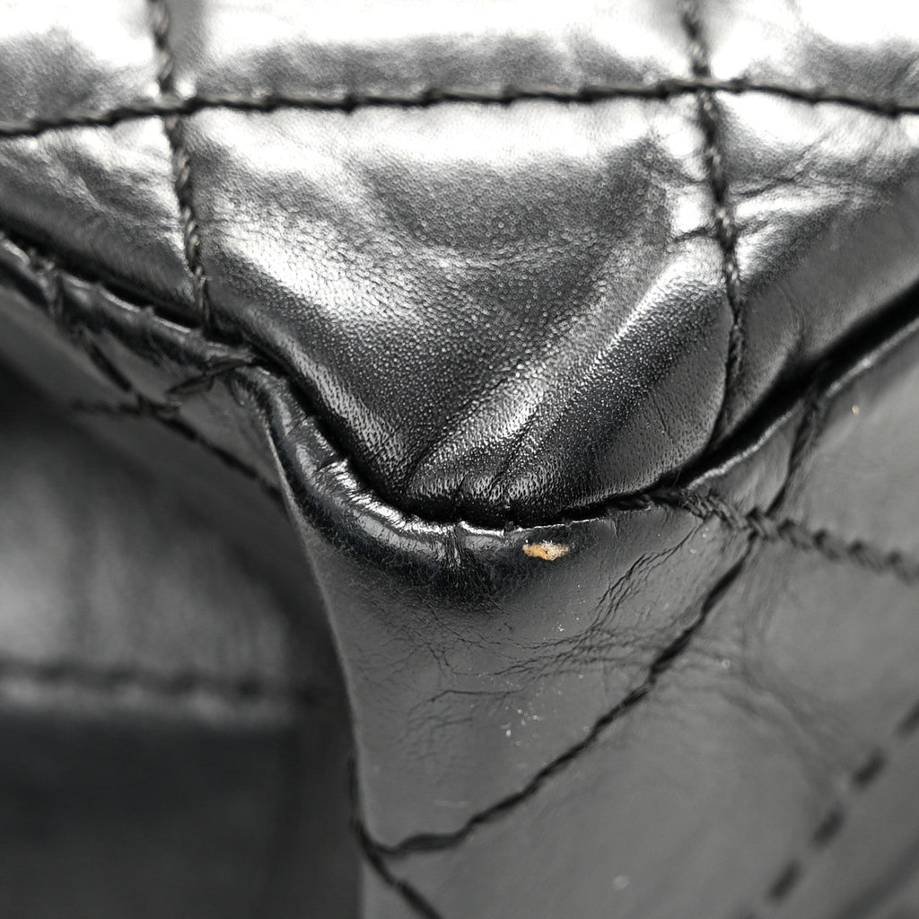 Aged Calfskin Quilted 2.55 Reissue 226 Flap Black