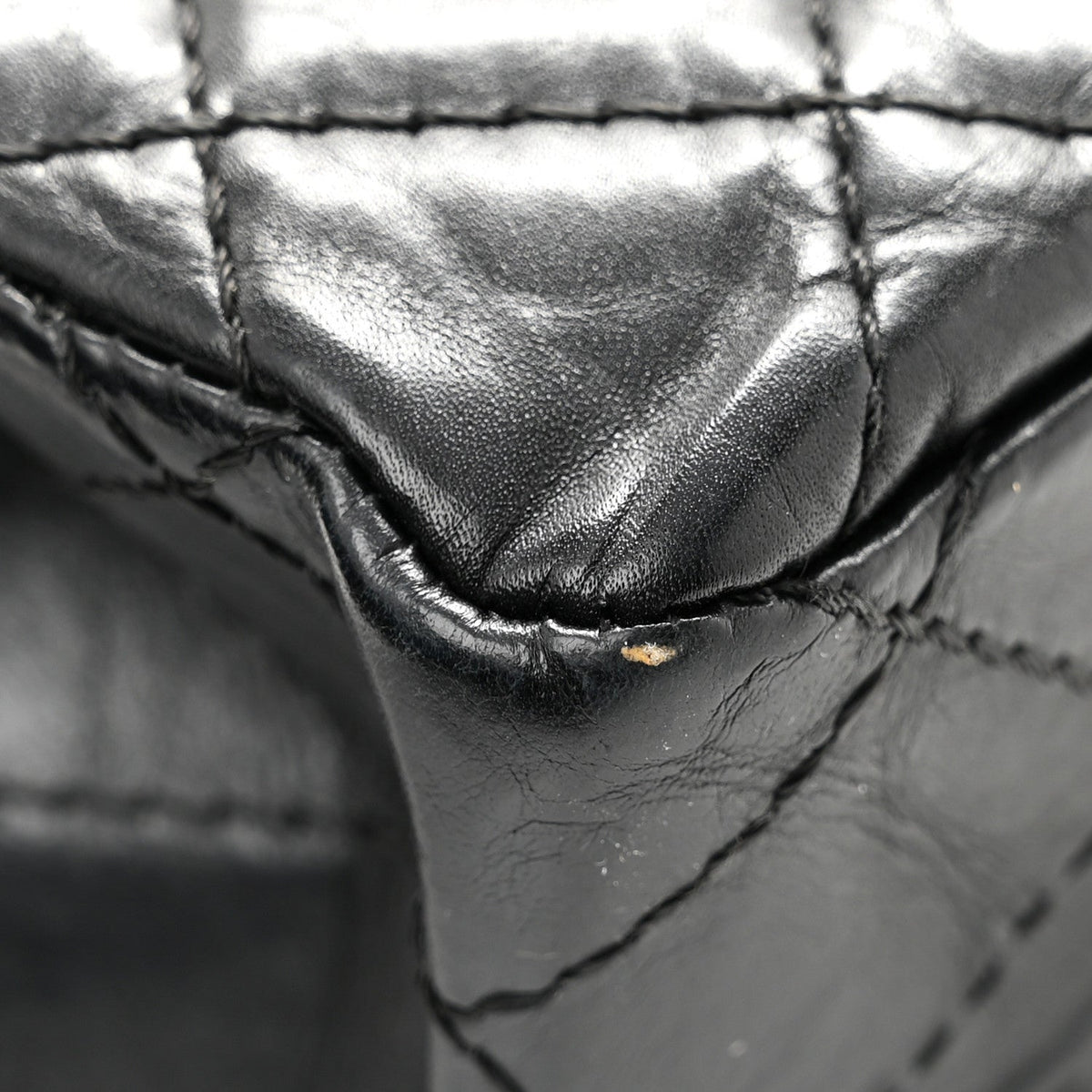 Aged Calfskin Quilted 2.55 Reissue 226 Flap Black