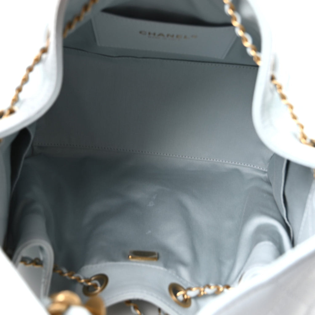Caviar Quilted Small Chanel 25 Handbag Light Blue