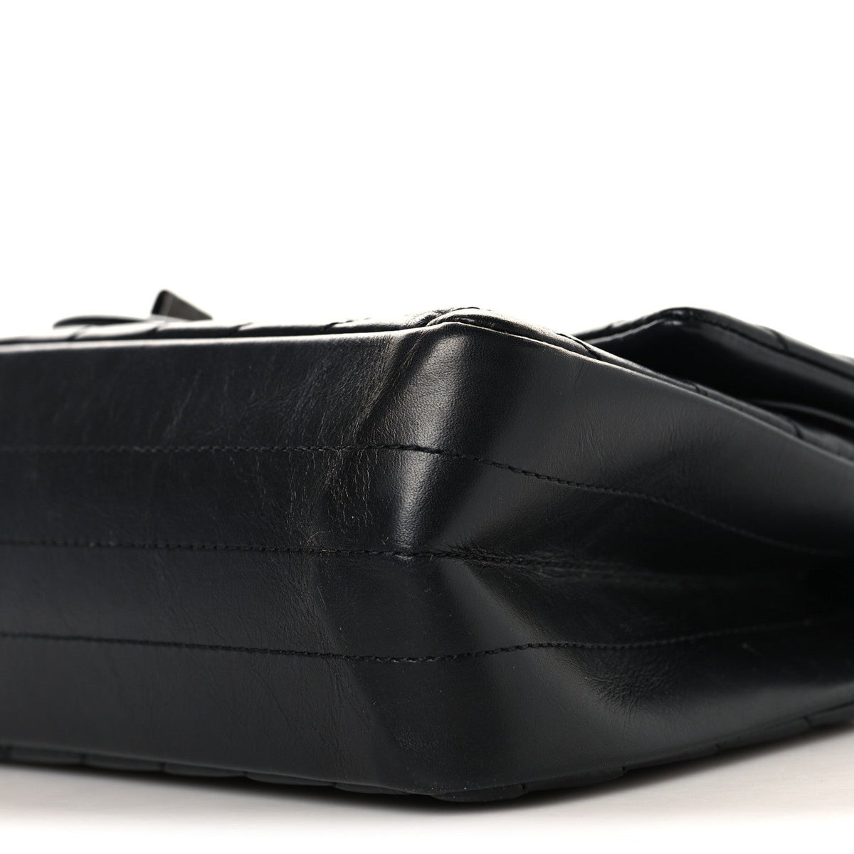 Aged Calfskin Chevron Quilted 2.55 Reissue 225 Flap So Black