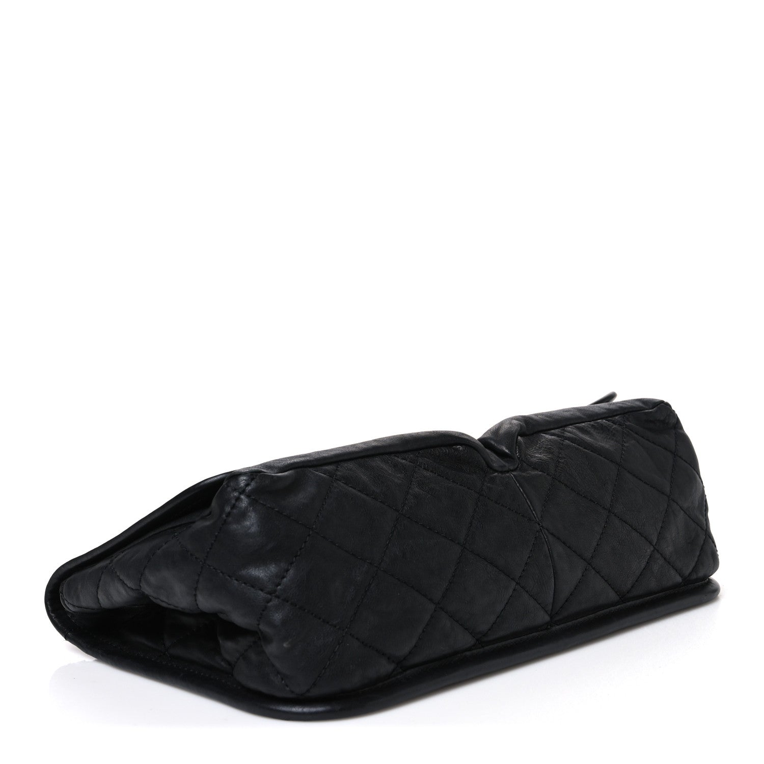 Aged Calfskin Quilted 2.55 Reissue Chain Flap Black