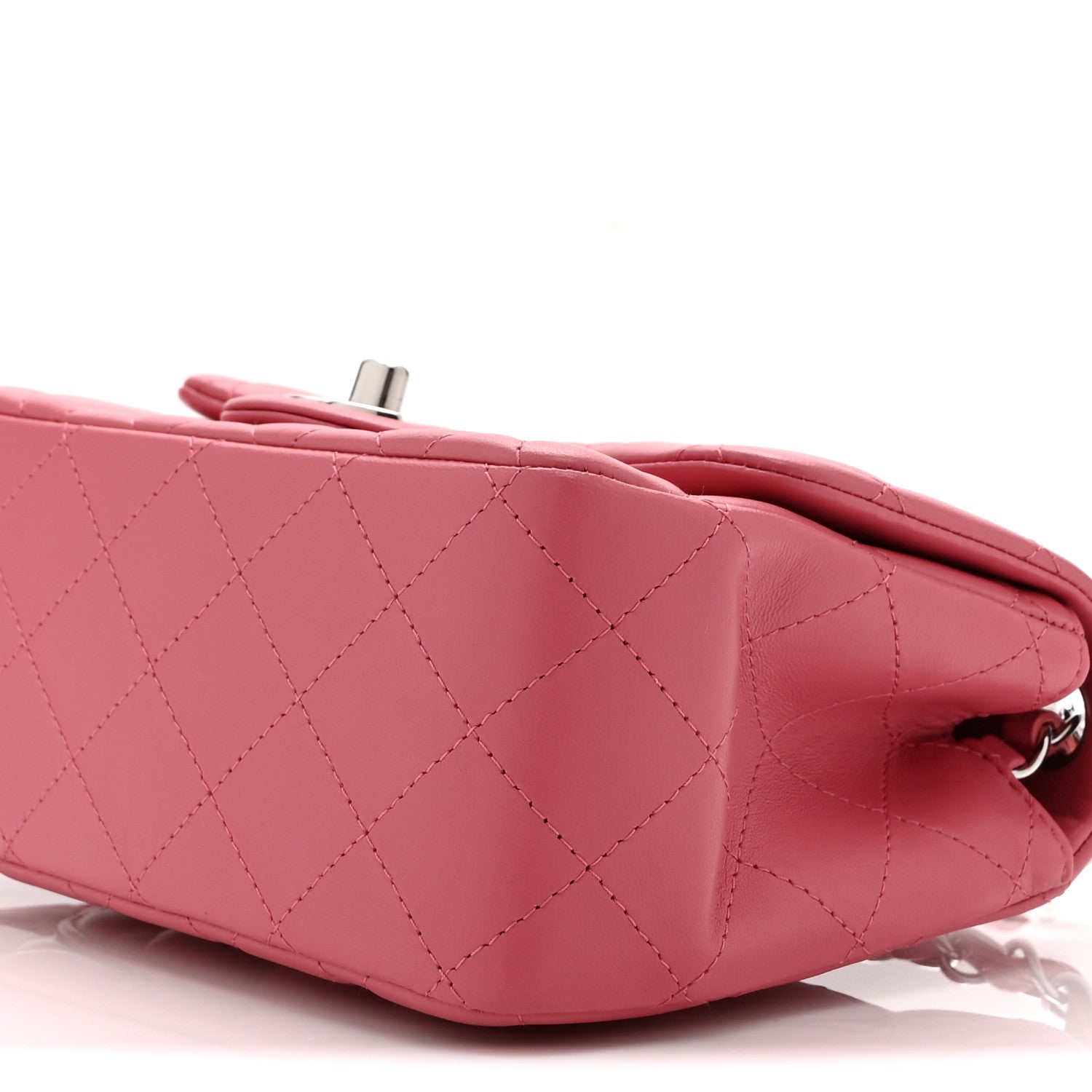 Lambskin Quilted Mini Square Flap Pink