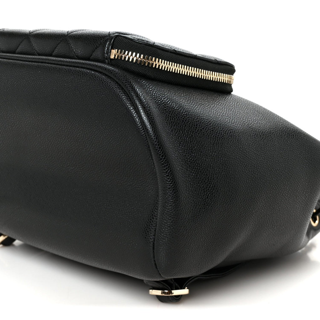 Caviar Quilted Business Affinity Backpack Black