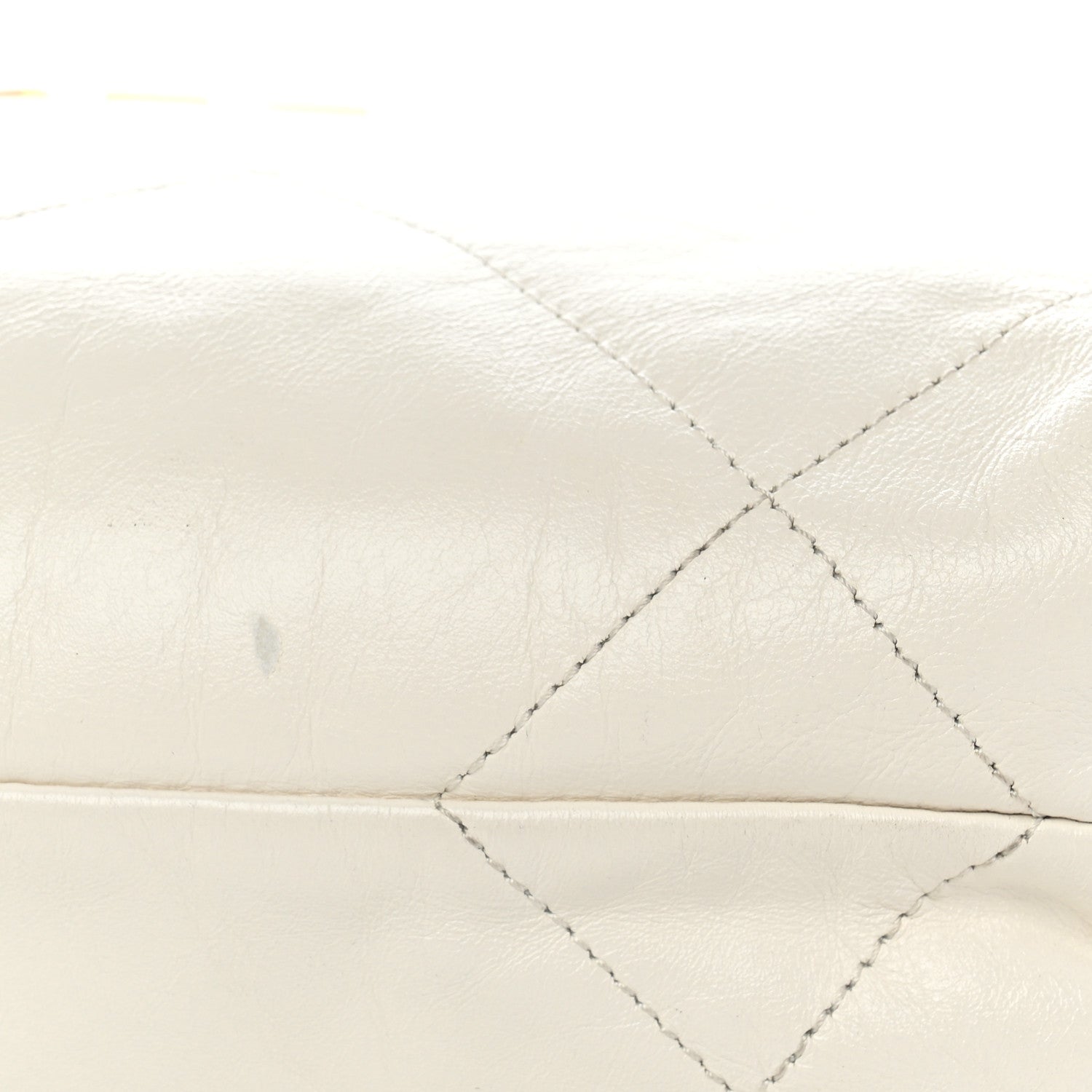 Shiny Calfskin Quilted Small Chanel 22 White