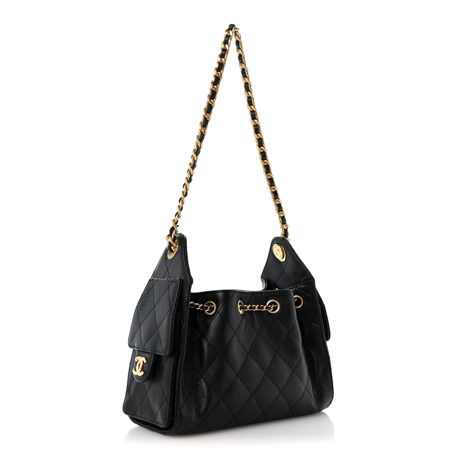 Caviar Quilted Mini Chanel 25 Handbag Black