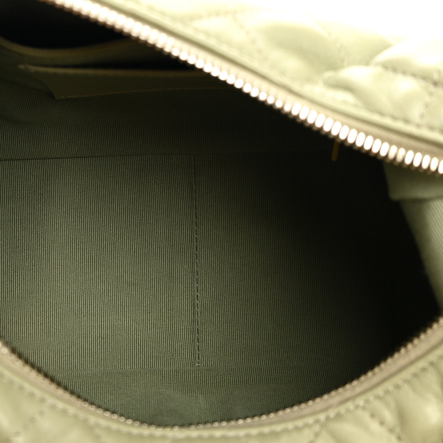 Shiny Lambskin Quilted Trendy Pockets Hobo Green