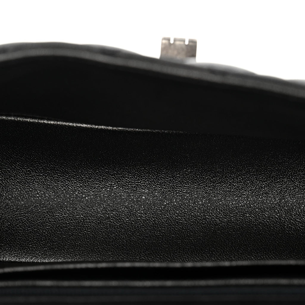 Metallic Sheepskin Quilted 2.55 Reissue Mini Flap Dark Grey