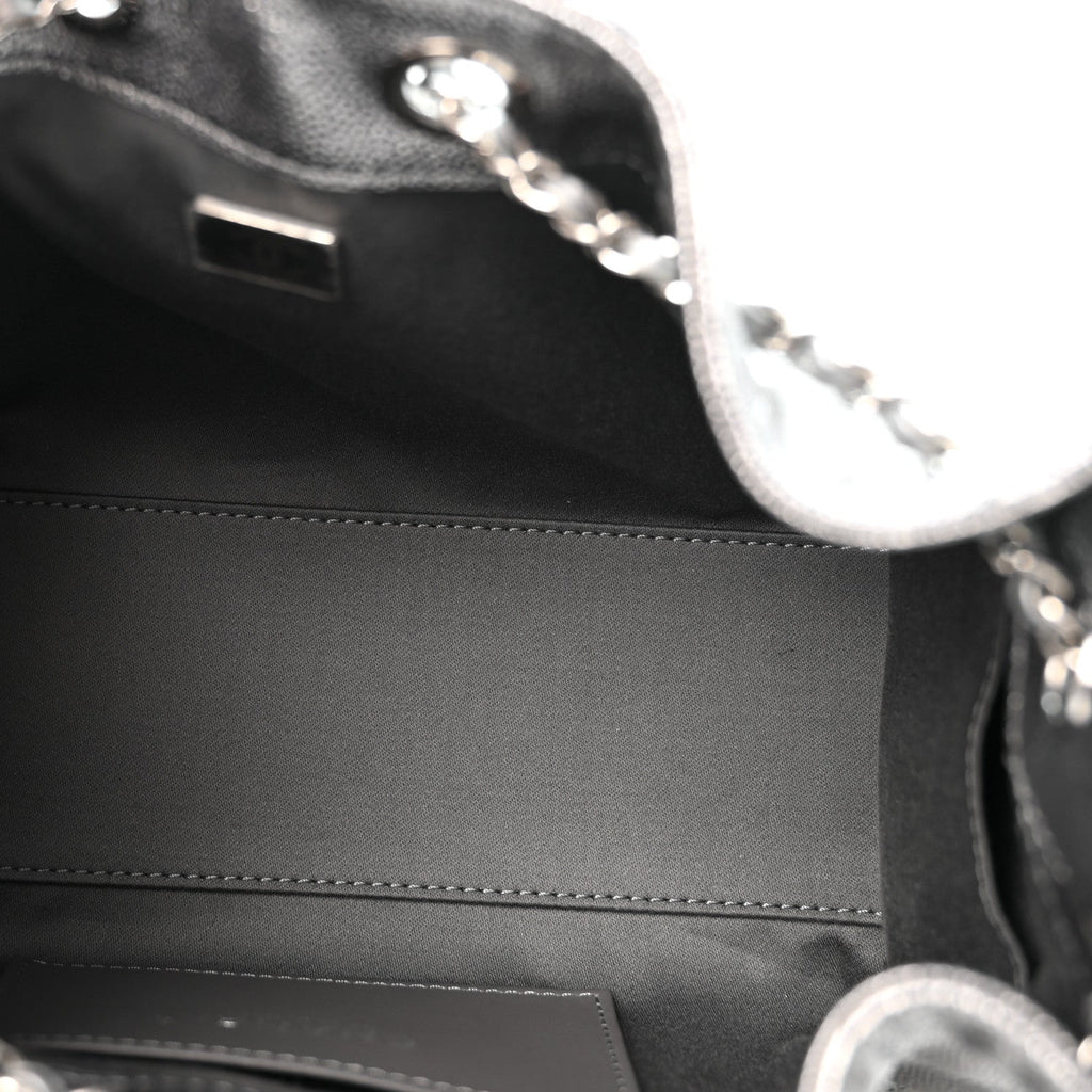 Metallic Caviar Quilted Mini Chanel 25 Handbag Anthracite
