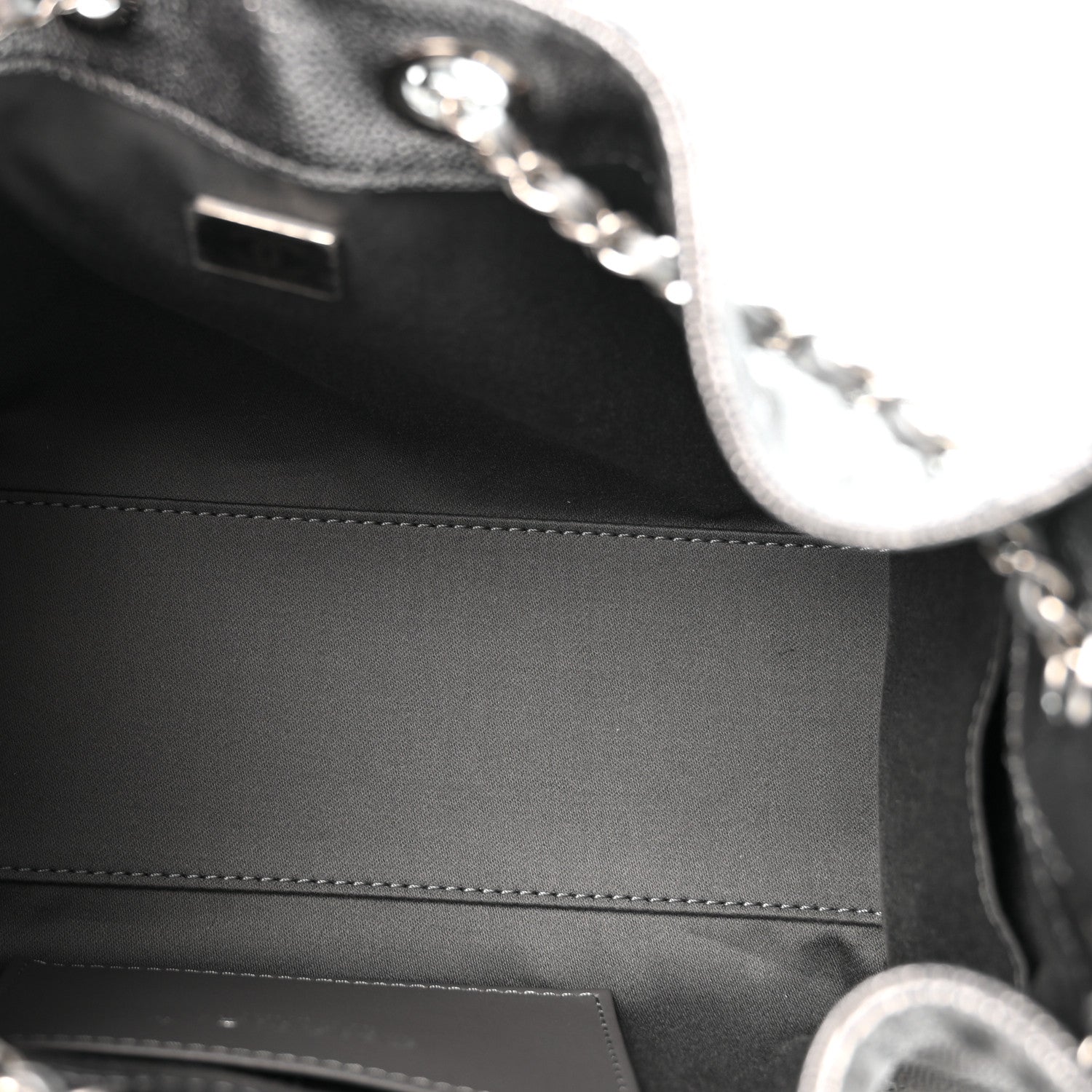 Metallic Caviar Quilted Mini Chanel 25 Handbag Anthracite