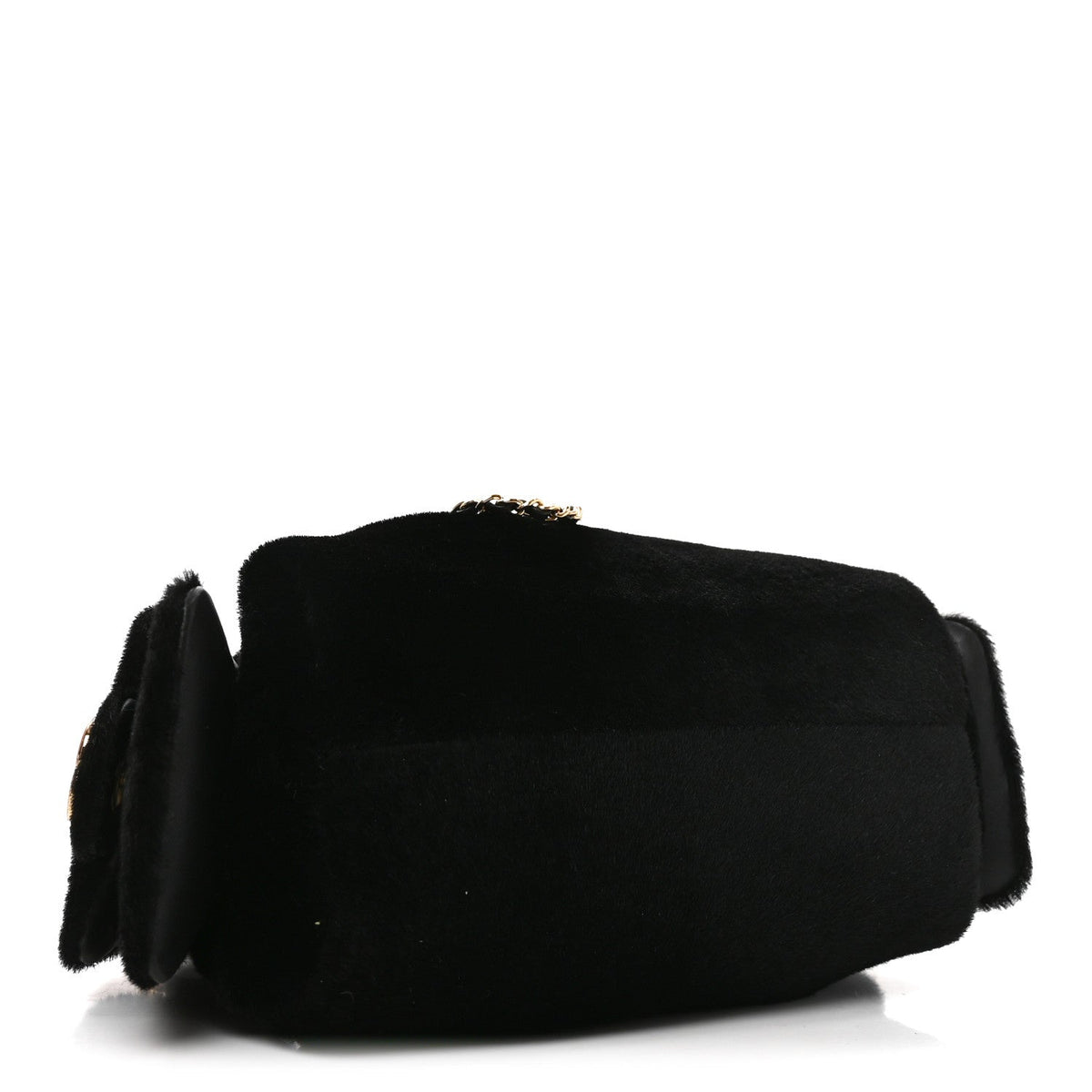 Pony Hair Mini Chanel 25 Handbag Black