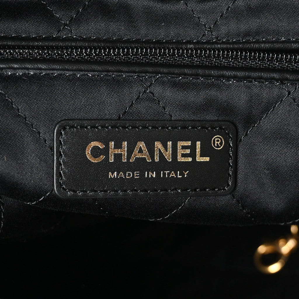 Wool Tweed Quilted Small Chanel 22 Black Multicolor