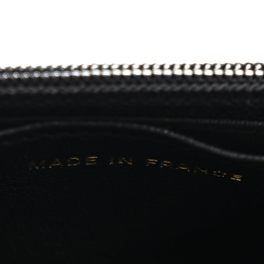 Caviar Sheepskin Chevron Quilted Vintage Mademoiselle Wallet On Chain WOC Black